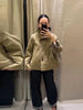 Casual Stand Collar Reversible Jacket For Women Long Sleeve Single Breasted Coat Lady Spring Autumn Chic Streetwear