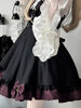 Japanese Kawaii Two Pieces Set Women Outfits Ruffled Patchwork Cute Bow Dress + Flare Sleeve Lolita Blouse Y2k Aesthetic JK Suit