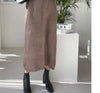 Autumn Winter Loose Turtleneck Women's Knitted Long Dresses Long Sleeve Vintage Straight A-line Dress Female