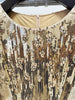 High Street Designer Party Vestido Women's Long Sleeve Gold Sequined Diamonds Long Maxi Dress