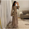 Spring Women Dress Set Minimalist Stand Collar Knot Button Slit Hem Long Dresses All-match Skirts Lady Street Gown