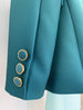 High Street Designer Suit Set Women's Gradient Color Printed Single Button Blazer Flare Pants Suit 2pcs