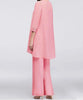 Women's Elegant Pant Sets Formal Office Ladies Oversized Chiffon Lace Suits Straight Pant Cardigan Tops 3 Pieces Sets Woman