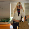 Elegant Fur Collar Hood Belt Long Cotton Jacket Women Zipper Drawstring Waist Parka Down Coat Winter Lady Warm Chic Outwear