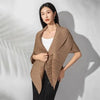 Pleated Spring Women's Cardigan Short Coat Chic Outerwear Unique Design Laeple Half Sleeve Jackets