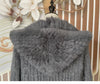 Real Rabbit Fur Hooded Coat Long Sleeve Women Casual Loose Knitted Genuine Fur Jacket With Hood Female Natural Fur Outwear