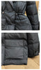 Lagabogy Winter Women White Duck Down Coat Female Notched Collar Double Breasted Coats Casual Lady Drawstring Puffer Outwear
