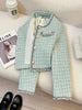 Coarse Tweed Small Fragrant Style Short Coat Women's Spring Autumn Round Neck Socialite Jacket Casual Top