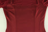 Sexy Women's Burgundy Mini Dress Turtleneck Transparent Long Sleeve A-line Short Dresses Evening Party Prom Cocktai