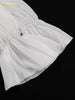 Sexy Loose White Women's Dress V-Neck Long Sleeve Ankle Length Dresses Elegant Classic Pleated Female Dress