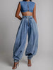 High Waist Zipper Jogger Jeans Trousers Women Loose Casual Vintage Lantern Pants Fall Baggy Jeans Street