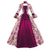Women Cosplay Marie Antoinette Dress Medieval Flare Sleeve Victorian Party Formal Gown Renaissance Gothic Floral Robe Plus Size