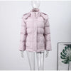 Printed Women's Winter Down Jacket With Hood Zipper Slim Long Sleeve Warm Thicken Quilted Padded Jackets Outerwears