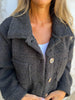 Women's Autumn/Winter Fleece Jacket Solid Color Stylish Turtleneck Fuzzy Plush Coat Warm Female Outwear