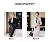 Apricot Suits Women Autumn Temperament Business Formal Blazer And Skirt Sets Office Ladies Work Wear Black
