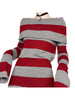 Women Mini Bodycon Dress Stripe Boat-Neck Long Sleeve Short Dress Spring Autumn Wrapped Hip Party Dress