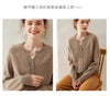 Spring Women's Cardigan 100% Cashmere Knitted Sweater Chic Tops Cashmere Coat Casual O-Neck Loose Women Cardigan