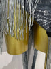 Sexy Sparkly Rhinestone Sequins Tassel Mesh Transparent Dress Women Evening Birthday Party Nightclub Dance Singer Stage Outfit