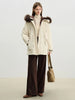 CraftWool LightWarm Self-Crafted Hooded FurLined Collar Parka for Women Winter Thick Insulated Down Coat