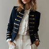 Commuter Long Sleeve Jacket Coat European American Elegant Double Breasted Coat Outerwear For Women Spring Falll Tops