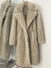 Mueyeruho Winter Women Faux Fur Jacket Coat Solid Khaki Long Sleeve Thick Warm Overcoat Outwear Fluffy Coat For Women