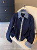 High-Quality Korean Denim Shirt Collar Stitching Fake Two-piece Sweater Women Cardigan Chic Knitted Coat Female Tops