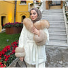 Cotton Lined Furry Fur Collar Belts Jacket Women Long Sleeve Thicken Warm Female Coat Winter Street Casual Outwear