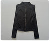 Women Full Zip Long Sleeve Athletic Jacket Thumb Holes Slim Fit Quick Dry Running Gym Yoga Fitness Sports Coat