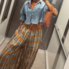 Women Baggy Balloon Pants Bubble Pleated Oversized Bloomers Wide Leg Lantern Harem Bloomer Pants