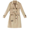 Autumn Korean Mid-Length Trench Coat Women Double-Breasted Slim Temperament Windbreaker Female Casual Outwear Overcoat