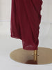 Elegant Vintage Spliced Ribbon Dresses for Women Turtleneck Long Sleeve Irregular Folds Evening Maxi Dress Female