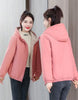 Add Velvet Padded Coat Women Winter Hooded Outerwear Ladies Warm Cotton-Padded Jacket Overcoat Short Female Top