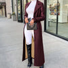 Women’s Coats Thick PU Leather Long Sleeve Winter Notched Neck X-Long Trench Street Wear OL Work Outcoat