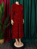 Vintage Sequin Women Church Swing Dresses Long Sleeve O-Neck High Waist Elegant Glitter Banquet Party Evening Dress