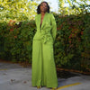 Street OL Work Women's Set Long Sleeve Blazers Tops and Wide Leg Pants Suit Fall Vacation Two 2 Piece Set Outfits