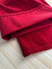 Retro Red Mid-Waist Wide-Leg Straight Corduroy Long Pants For Women Autumn Winter