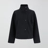 Elegant Stand Collar Woolen Jacket For Women Y2k Single Breasted Button Casual Coat Lady Autumn Winter Street Chic Outwear
