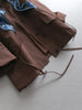 Safari Style Flowing Stand Collar Scarf Ribbons Long Sleeves Top Autumn Korean Style Solid Color Women's Coats