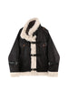 Women Brown Leather Jacket Coat Vintage 90s Motorcycle Jacket Streetwear Korean Vintage Oversize Outerwear 2000s Clothes