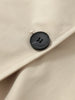 Khaki Lace Up Cape Trench Coat Loose Solid Full Sleeve Lapel Windbreaker Autumn Commute Casual Daily Coats