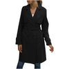 Women's Windbreaker Extra Long Button Cardigan Long Sleeve Belt Casual High Street French Jacket Female's Coat