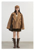 Women Faux Leather Coat Single Breasted Loose Casual Motorcycle Suit Suede Fur Jacket Female Top Autumn Winter