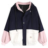 Bella Philosophy color block Long Sleeve Corduroy Women jacket Patchwork Autumn women Jacket plus size women button female coat