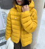 Fall Lightweight Hooded Puffer Jacket Russian Winter Women Zip Up Solid Warm Cotton Padded Outerwear Quilted Coat Куртка