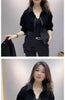 Women Splicing Loose Fitting Jacket Spring Female Leisure Outerwear Ladies Top Grade Long Sleeved Tops Coat