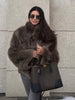 Modern Faux Fur Like Plush Jacket Autumn Winter Women's Warm Trench Coat Thicken Lady's Party Street Wear