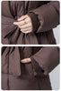 Women Winter Belted Jacket Elegant Stand Collar Windproof Puffer Coat Cotton Padded Thick Warm Snow Parkas Overcoat куртка