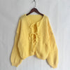 Bow Tie Front Cardigan for Women Long Sleeve Knitted Jacket Sweater Autumn Winter Knitwear Teen-girl Y2K Cute Outfit
