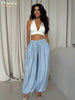 Loose Brown Women's Pants Casual High Waist Wide Leg Trousers Elegant Classic Solid Pants Female Clothing