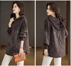 Down Cotton Jacket Comfortable Elegant Loose Women's Winter Parka Hooded Splicing Appear Thin Female Knitting Jacket